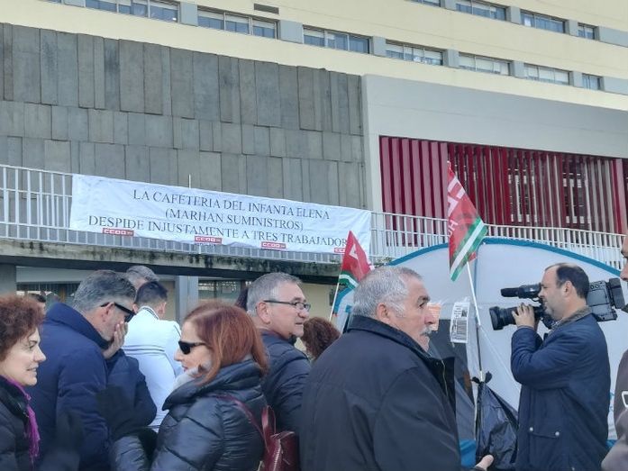 Solidaridad con los trabajadores despedidos de Marhan en el Hospital Infanta Elena