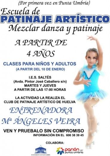 La nueva escuela de patinaje artístico completa la oferta de actividades deportivas de Punta Umbría