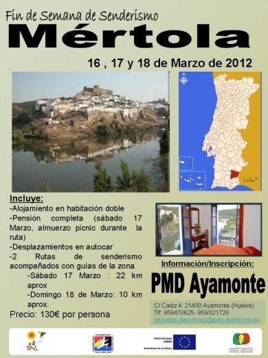 Abierto el plazo para pasar un fin de semana de Senderismo en Mértola