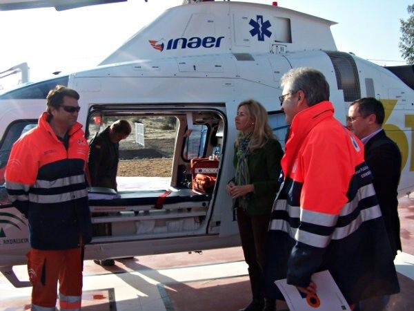Salud pone en marcha una helisuperficie en Puebla de Guzmán para la mejora de la atención sanitaria aérea