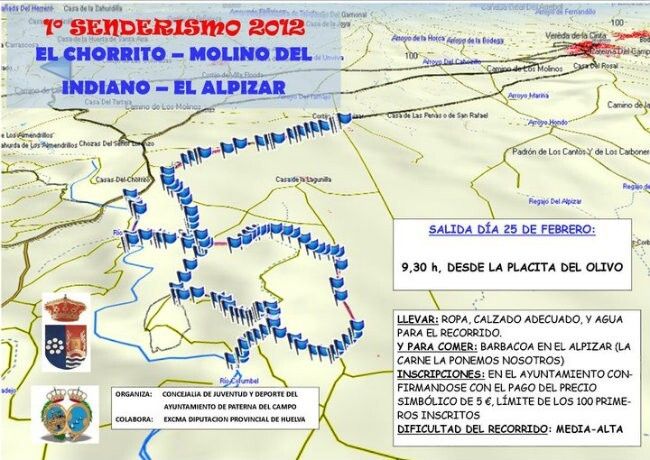 La Concejalía de Juventud y Deporte de Paterna del Campo organiza una ruta de senderismo