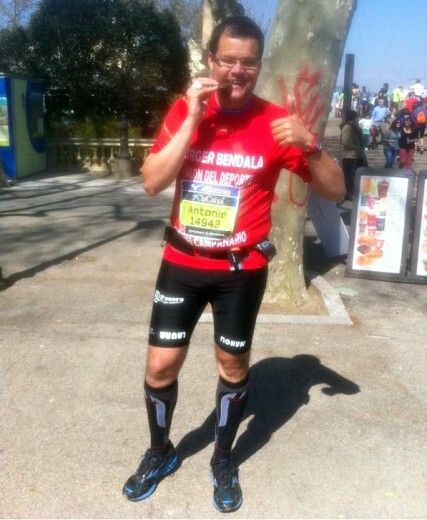Antonio Bendala convierte su reto en triunfo en el Maratón de Barcelona