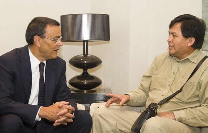 El presidente de la Diputación se reúne con el cónsul de Bolivia en Sevilla