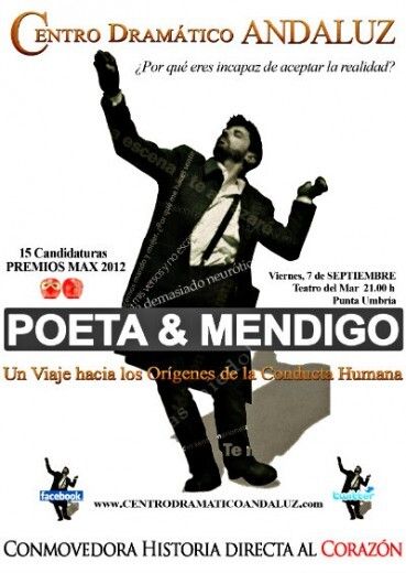 La historia de un poeta mendigo con 15 candidaturas a los Premios Max llega a Punta Umbría
