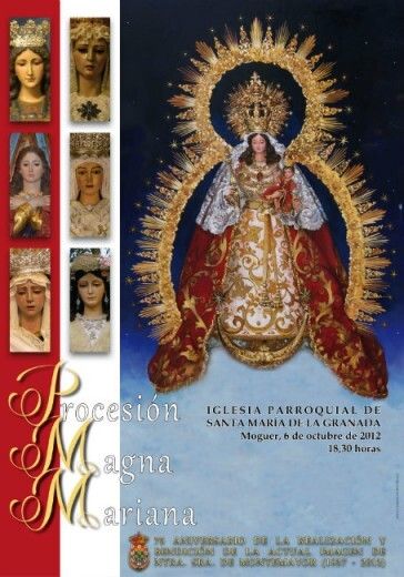 La Magna Procesión Mariana cierra los actos del 75 aniversario de la actual imagen de la patrona de Moguer