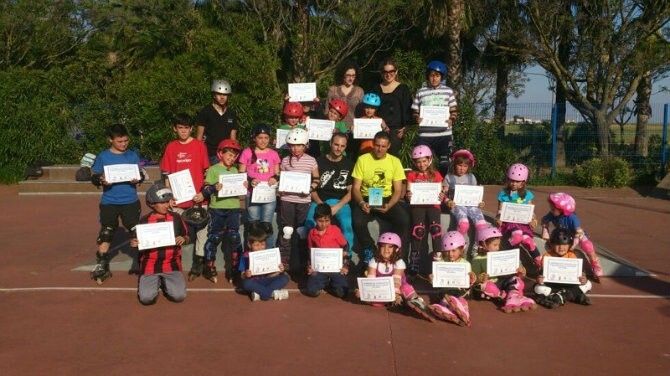 Exhibición de patinaje en línea en Paterna