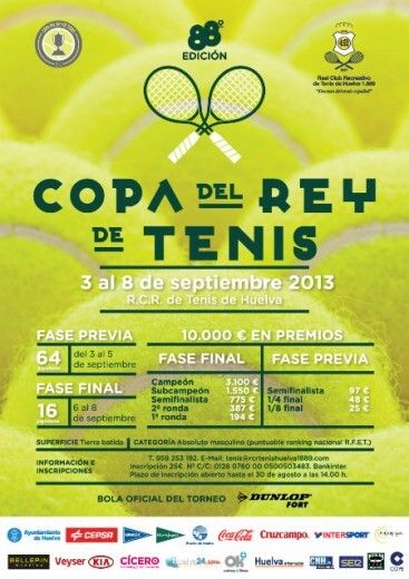 La Copa del Rey se celebrará del 3 al 8 de septiembre con 64 jugadores