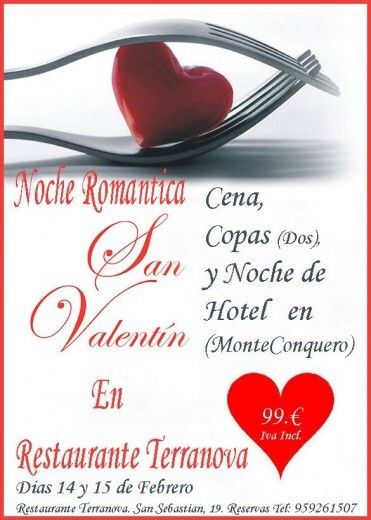 Declárate a tu pareja en huelva24.com y gana una cena gratis en el Restaurante Terranova