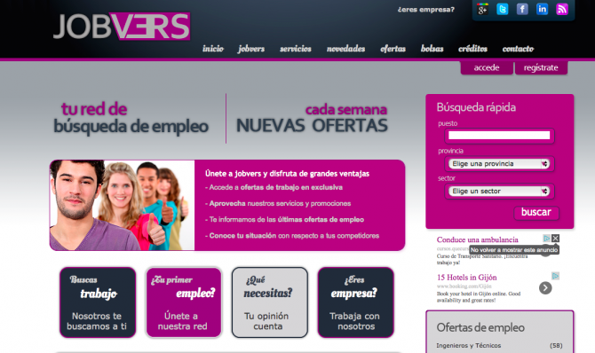 Tres ex alumnos de la Universidad de Huelva crean la red de búsqueda de empleo Jobvers