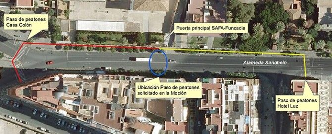La concejala Yolanda Cabezas pedirá en pleno pasos de peatones en la puerta del Funcadia y otros nueve colegios
