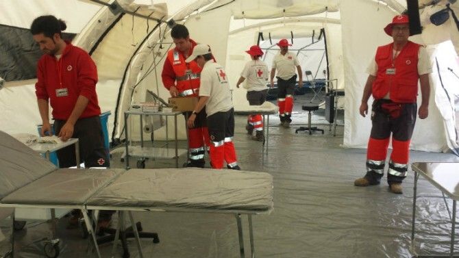 Cruz Roja Huelva participa en el simulacro de gran emergencia nacional que se desarrolla en Valencia