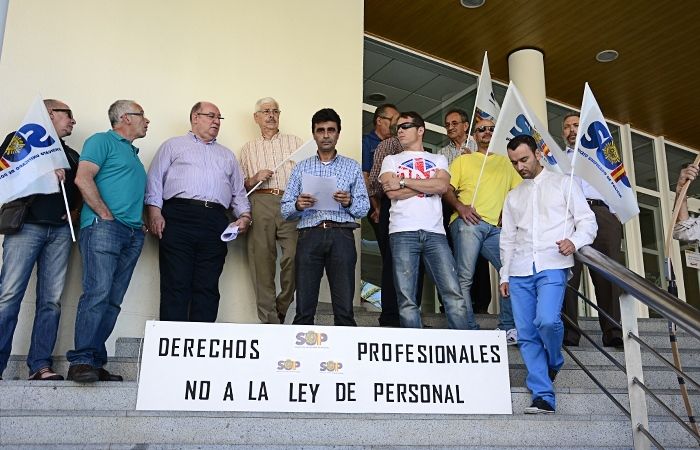 Efectivos de Policía muestran su rechazo a la ley de Personal
