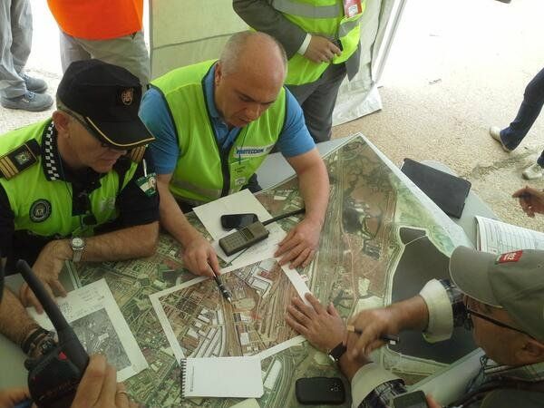 El simulacro de un accidente de mercancías peligrosas intenta mejorar la cooperación entre los operativos de emergencia