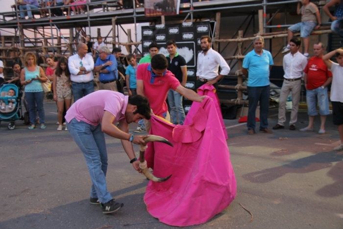 Los sanjuaneros preparan las capeas con una clase magistral de Raúl Corralejo
