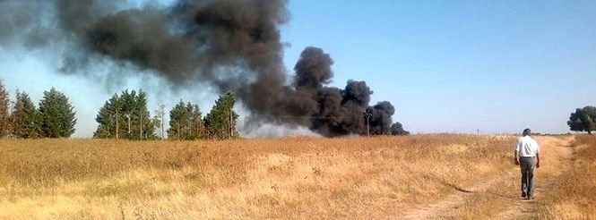 Extinguido un incendio en una finca agrícola junto al Mercadona de Aljaraque
