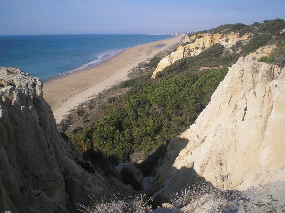 Vista aérea de la Playa de Rompeculos