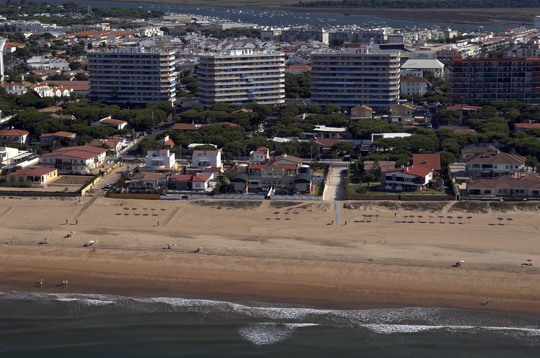 Vista aérea de la Playa de Punta Umbría