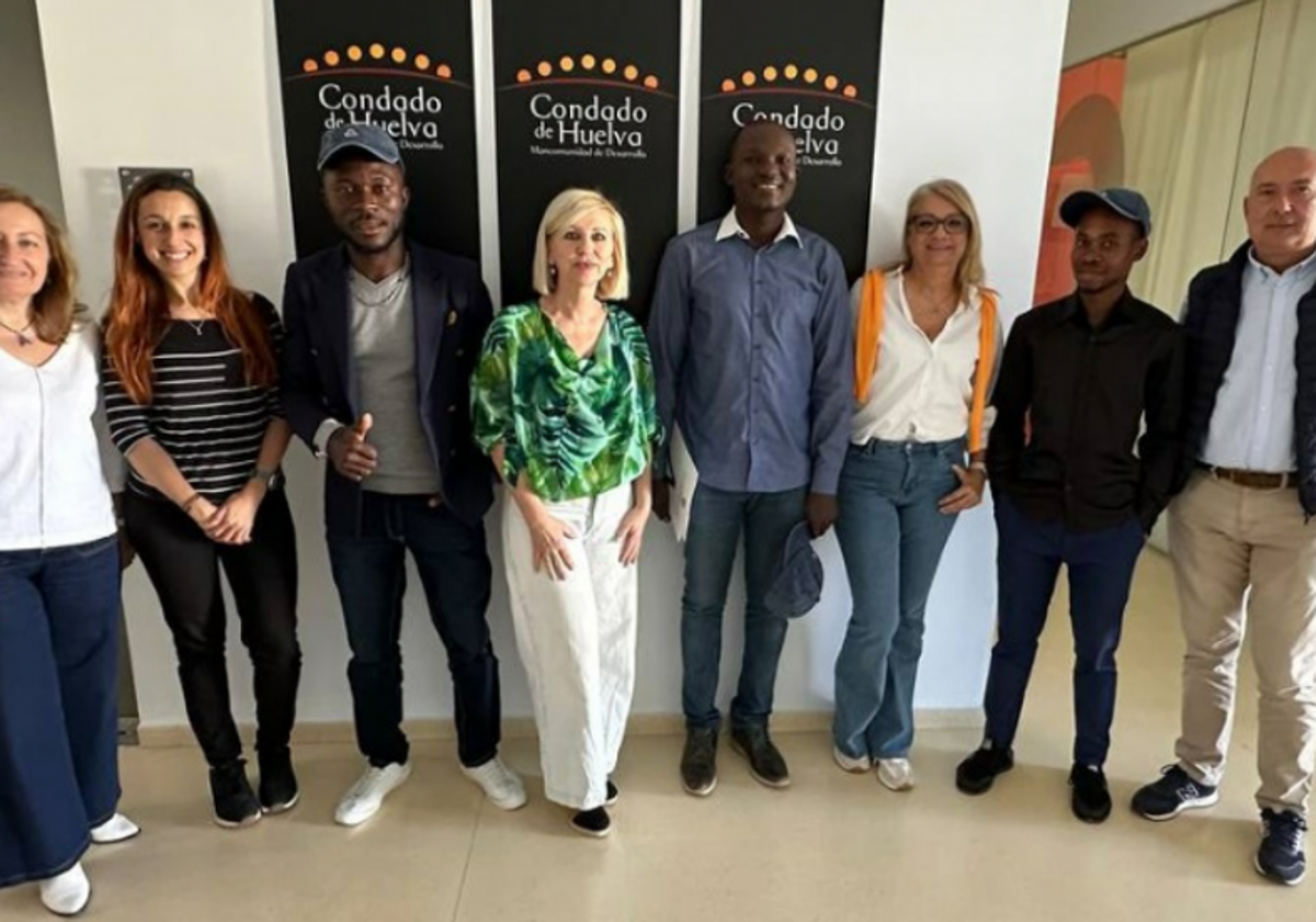 Los profesores africanos en su visita a la Mancomunidad del Condado