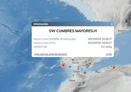 Registrado un terremoto de 3,1 con epicentro en Cumbres Mayores