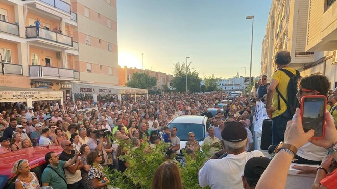 El final de la manifestación en la plaza de la Sal