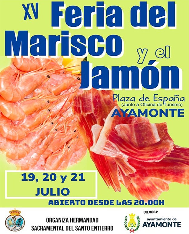 Cartel de la XV Feria del Jamón y el Marisco de Ayamonte