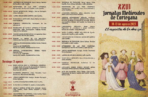 Programación de las XXVI Jornadas Medievales de Cortegana