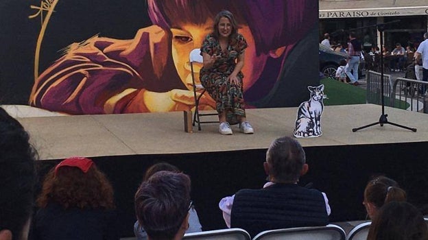La artista onubense, en una narración oral