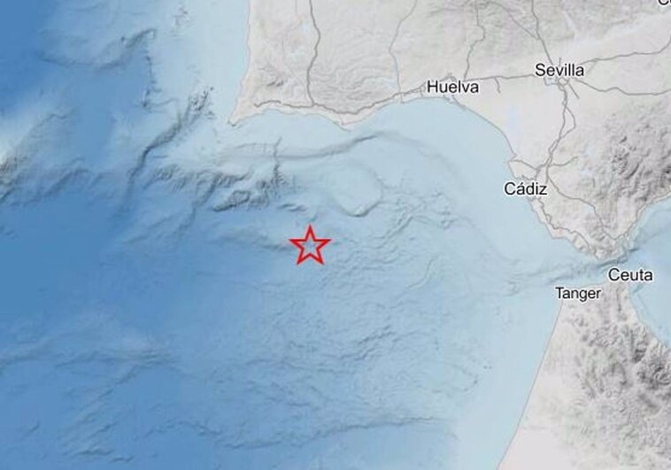 Terremoto de magnitud de 3,9 con epicentro en el Golfo de Cádiz registrado este 5 de septiembre de 2023