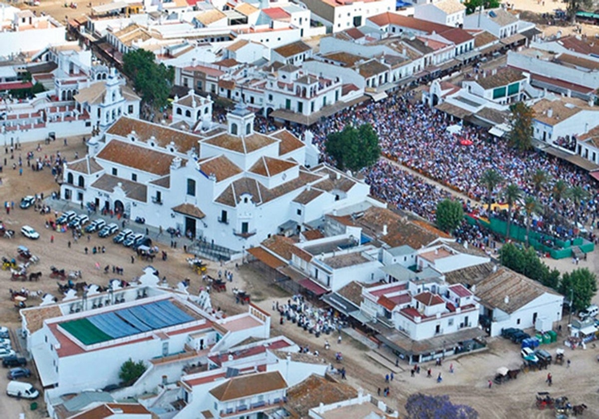 Vista de la aldea de El Rocío