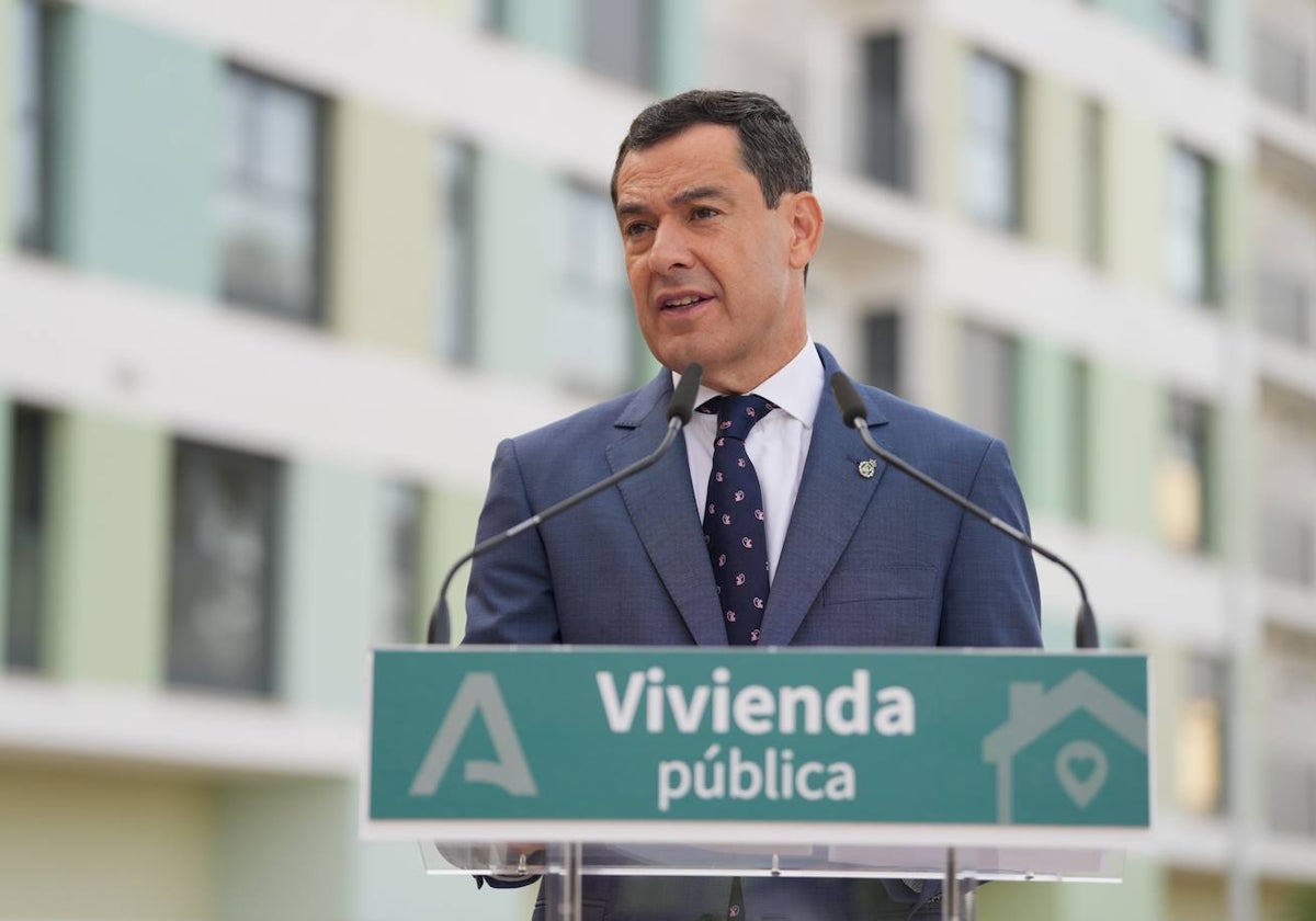 Juanma Moreno este miércoles en Huelva