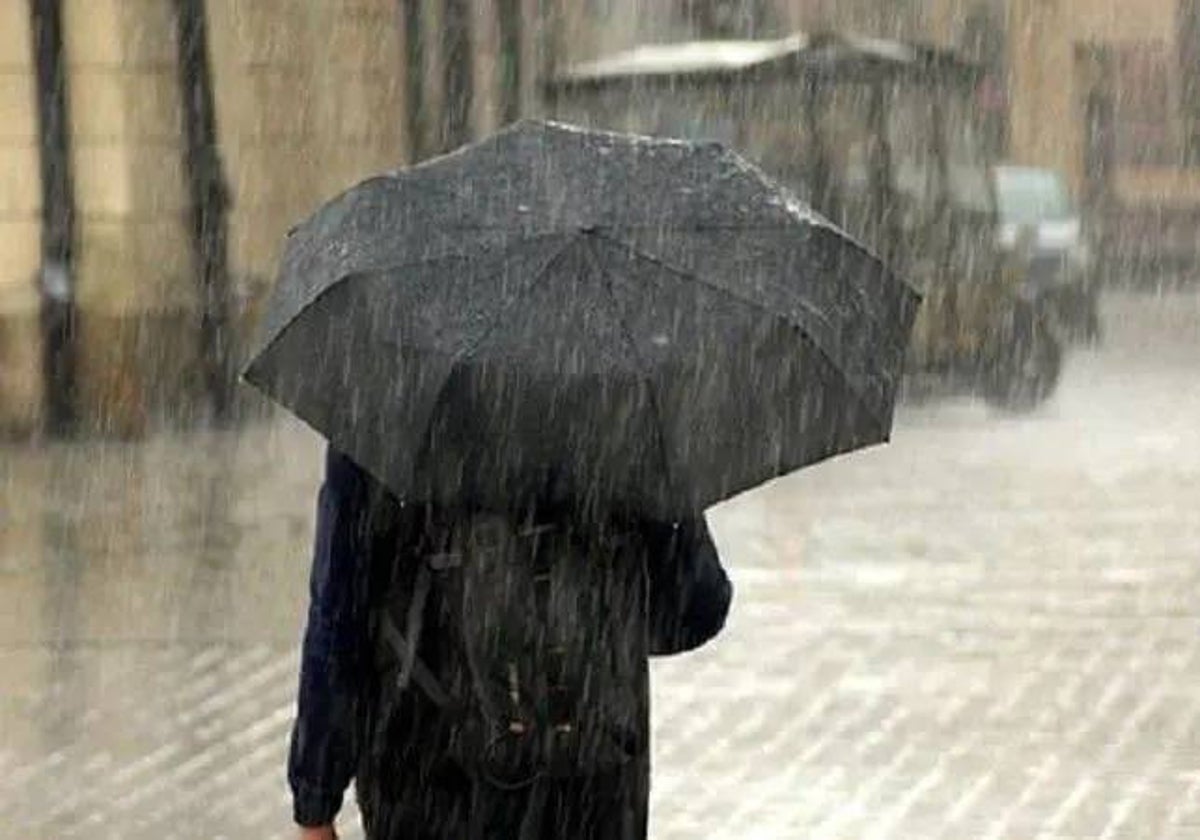 Imagen de archivo de un día de intensa lluvia