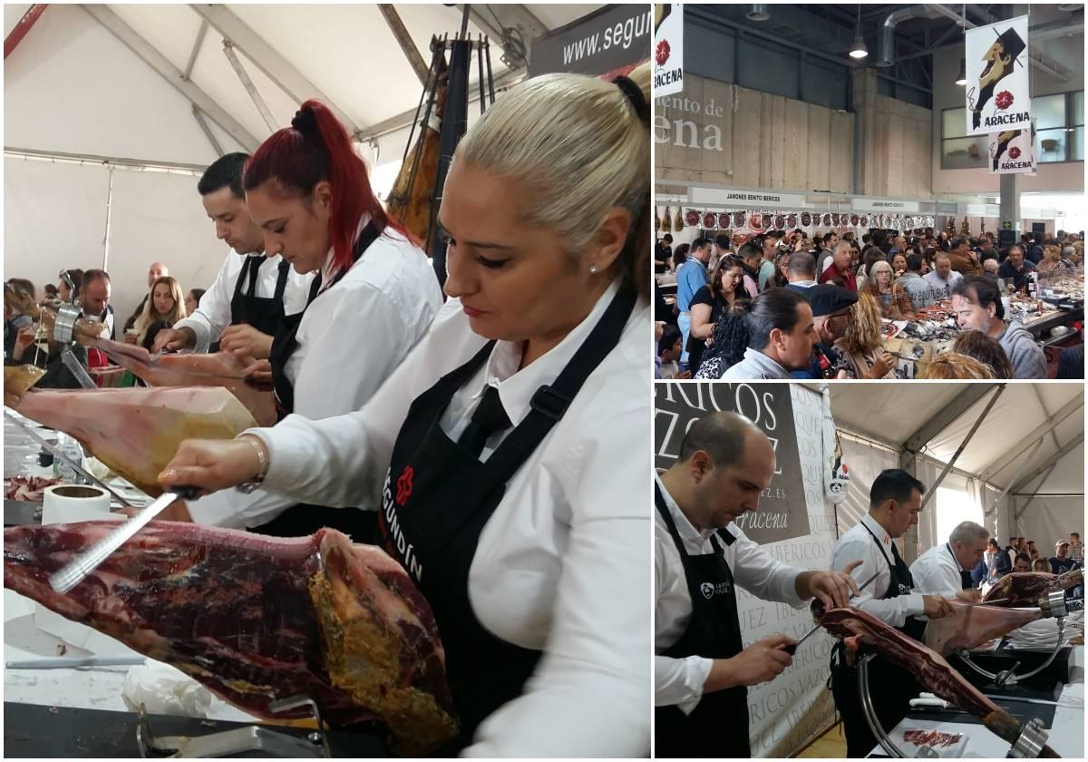 Cartel y algunos eventos de la Feria del Jamón y el Cerdo Ibérico en Aracena