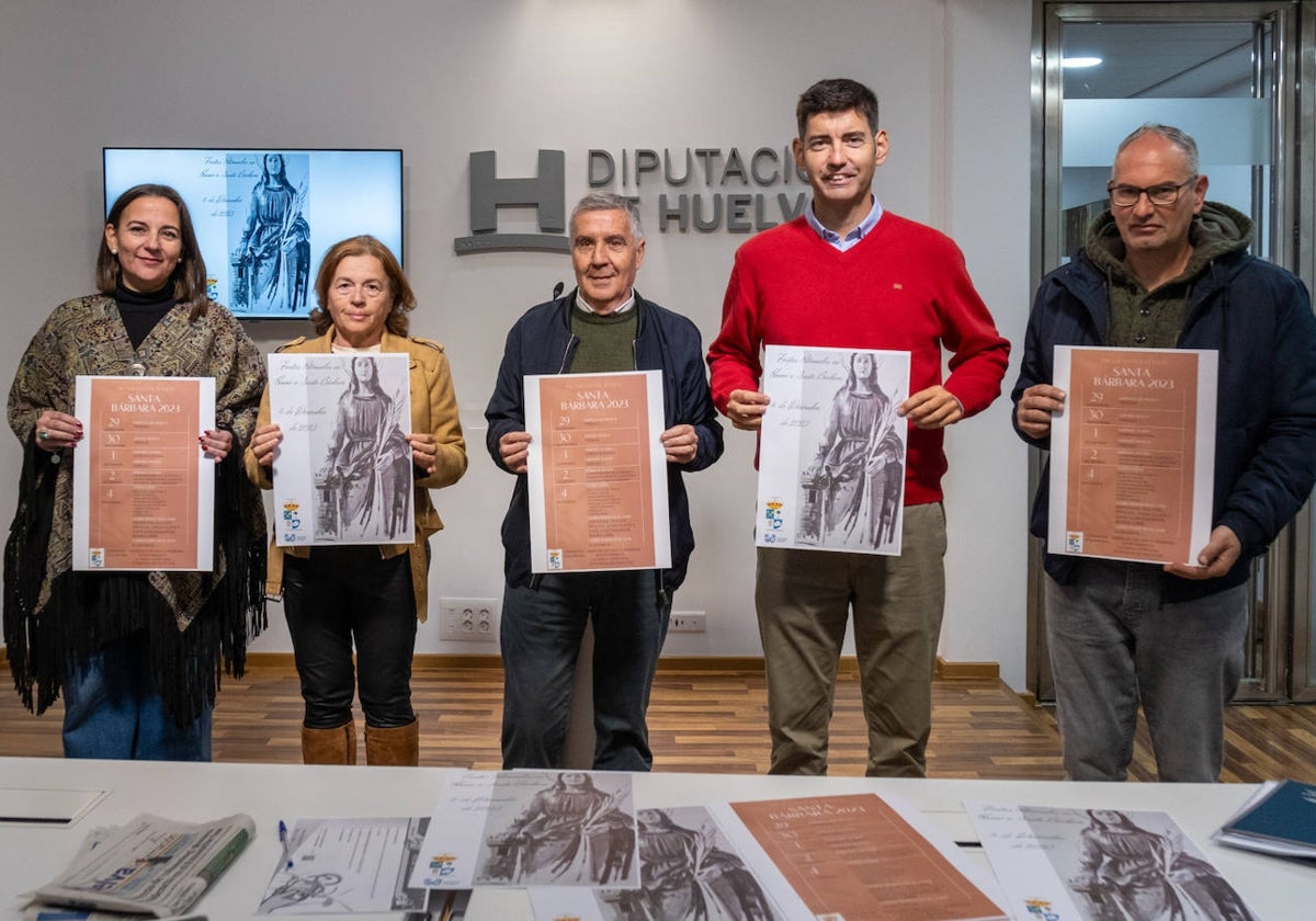 La presentación, hoy en la Diputación de Huelva, del programa de actos de la festividad de Santa Bárbara