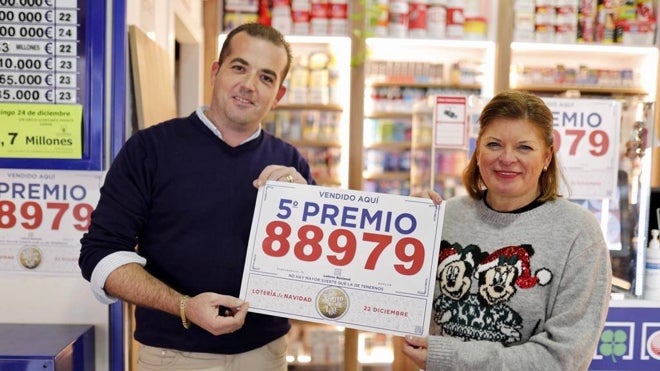 Uno de los quintos premios vendidos en Huelva