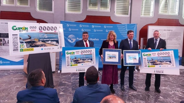 El cupón de la ONCE celebra con el Puerto de Huelva su 150 aniversario