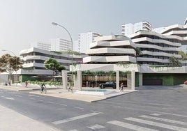 Así será la entrada a Punta Umbría por la avenida del Oceano con un hotel de cuatro estrellas, una gran plaza y un parking de dos plantas
