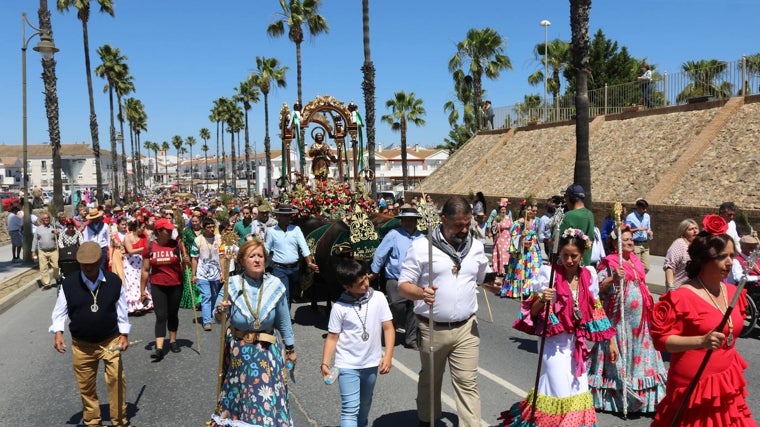 Los romeros de Cartaya acompañan a San Isidro