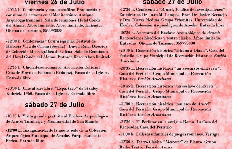 Programación del Festival de Diana en Aroche