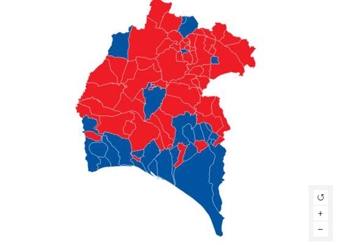 El mapa de la provincia que han dejado estas elecciones europeas