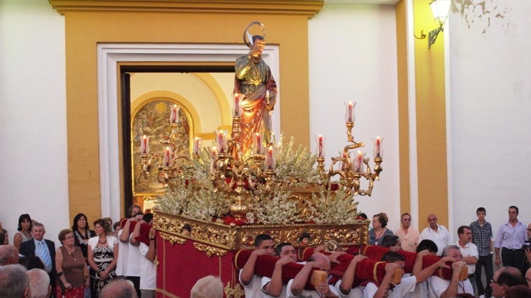 Procesión de San Bartolomé, en Nerva