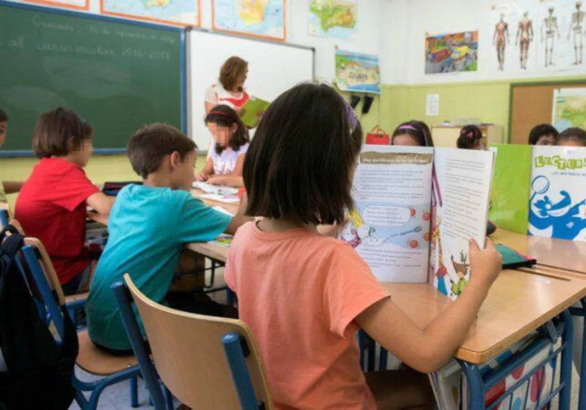 Alumnado en un colegio