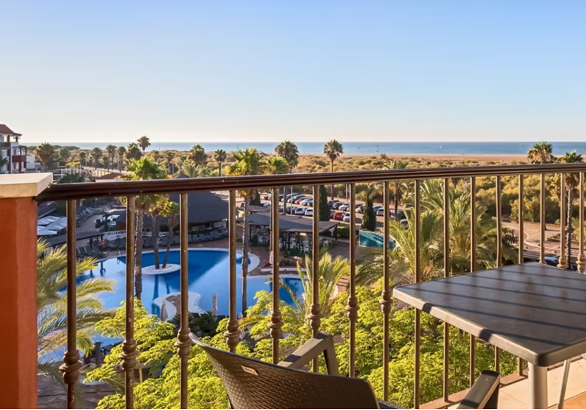 Vistas desde una habitación del hotel Occidentel Isla Cristina, uno de los siete alojamientos que se ofrecen en Huela para los viajes del Imserso