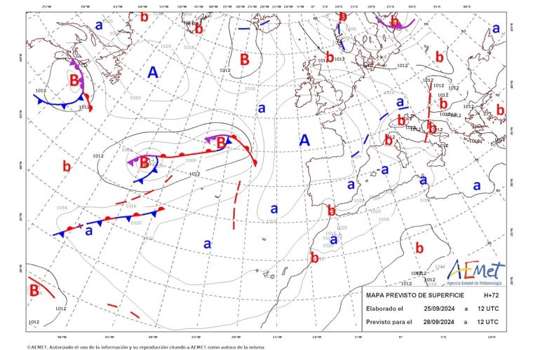 Mapa de superficie previsto
