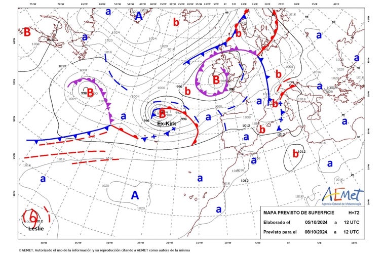 Mapa de superficie previsto