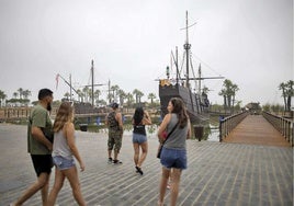 La borrasca Kirk aplaza las  jornadas de puertas abiertas del Muelle de las Carabelas