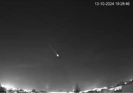 Un meteoro sobrevoló la provincia de Huelva dejando una ráfaga de luz en el cielo