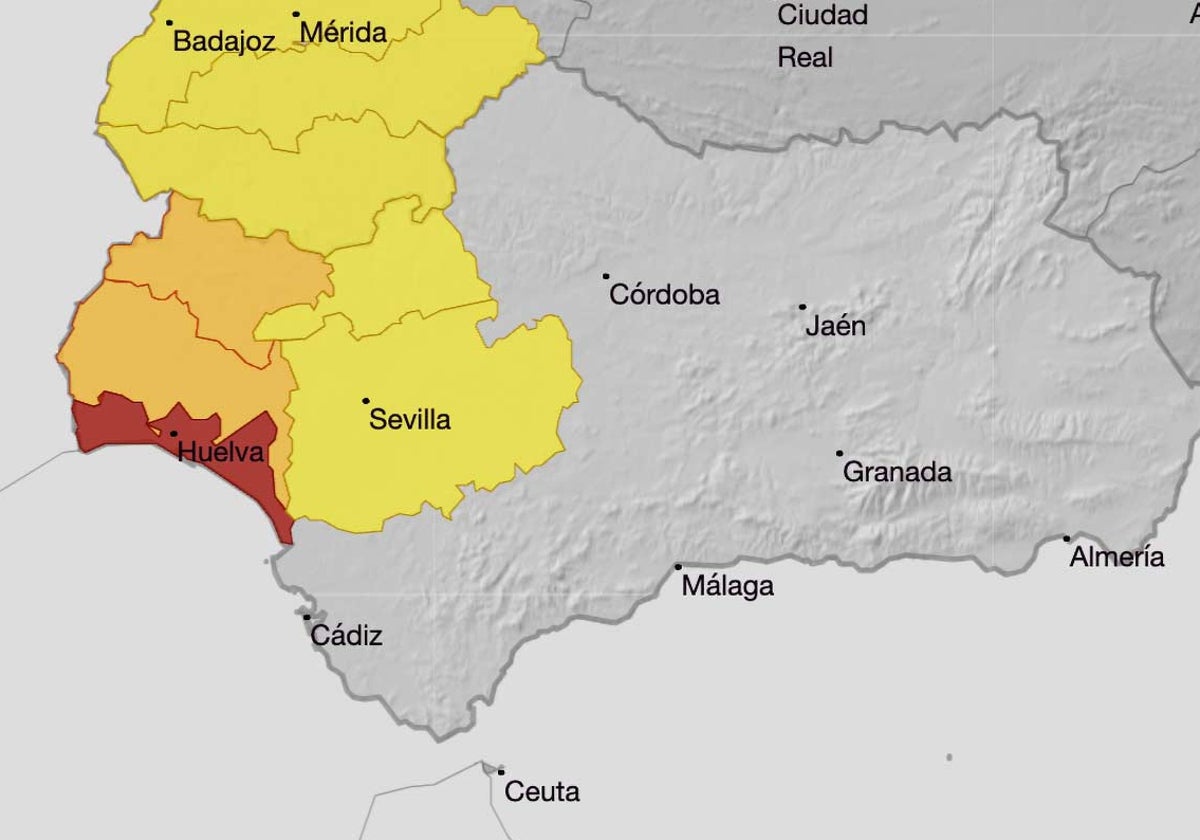 El mapa de avisos de Aemet para las primeras horas de este viernes