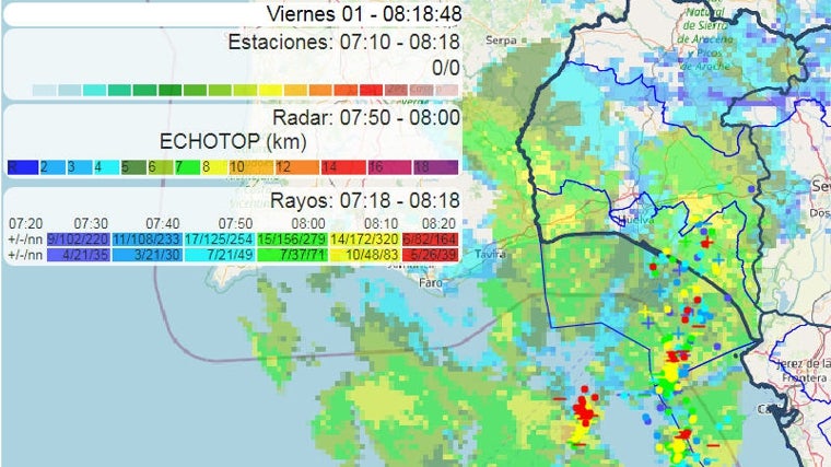 Mapa de predicciones de la Aemet