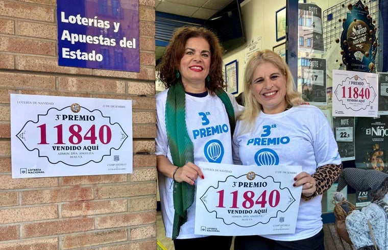 Charo y María de los Ángeles, dos felices loteras en Pablo Rada