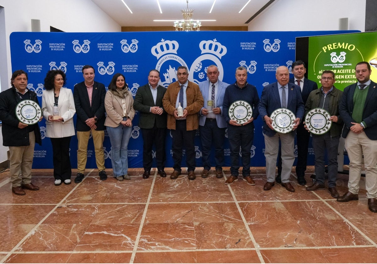 Todos los premiados en el Premio Diputación de Huelva al Mejor Aceite de Oliva Virgen Extra